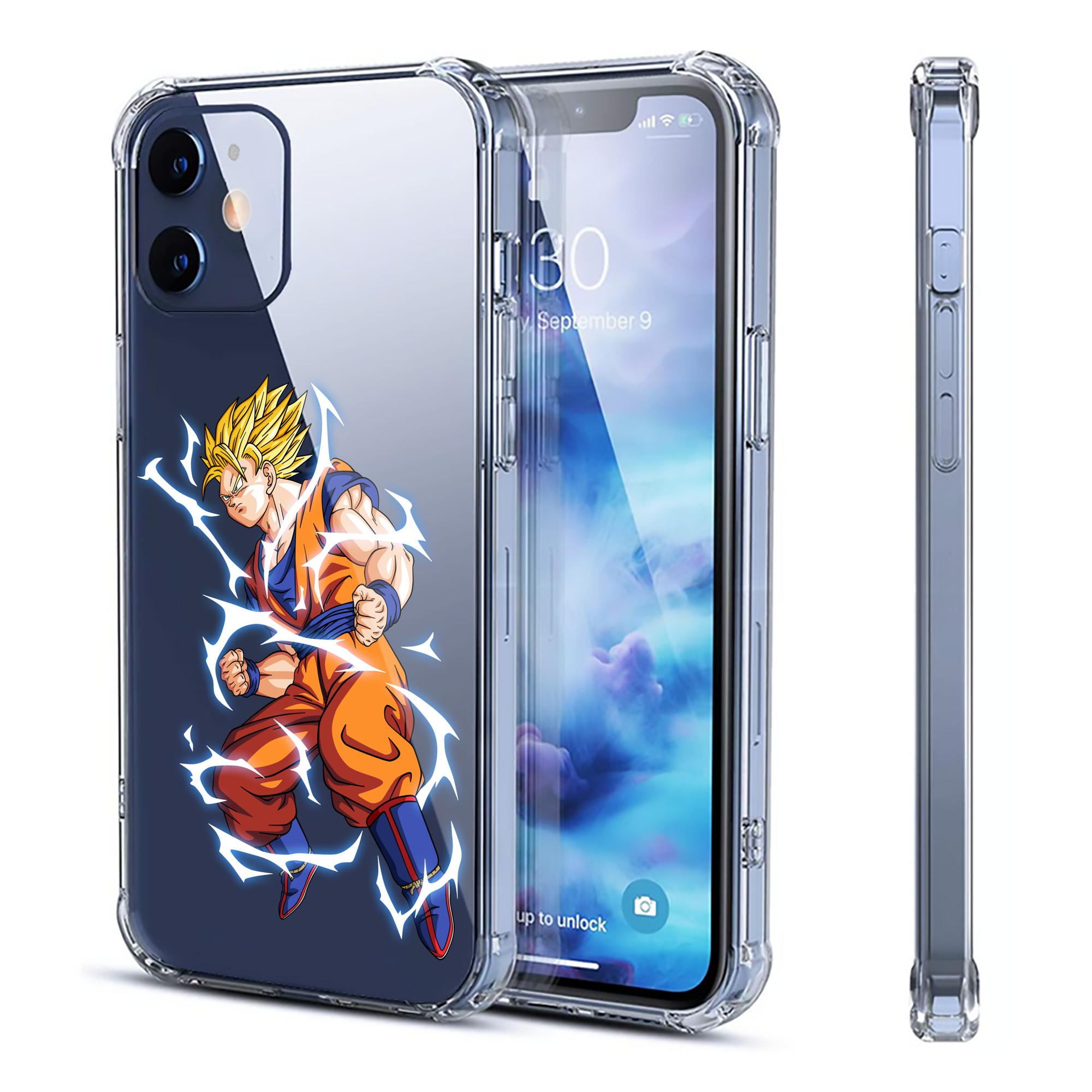 （画像用） ドラゴンボール 孫悟空（そん ごくう）Son Goku カカロット DRAGON BALL Kakarotto 【iPhone 12シリーズ対応】透明スマホケース（クリアソフトケース）